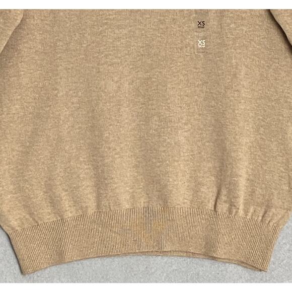 Tommy Hilfiger Men's XS Signature Crew Neck Sweater Embroidered Logo Beige NEW - Picture 4 of 12